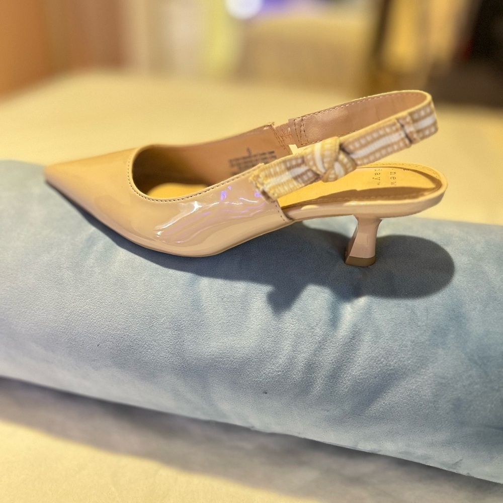 Elegant Beige Slingback Heels